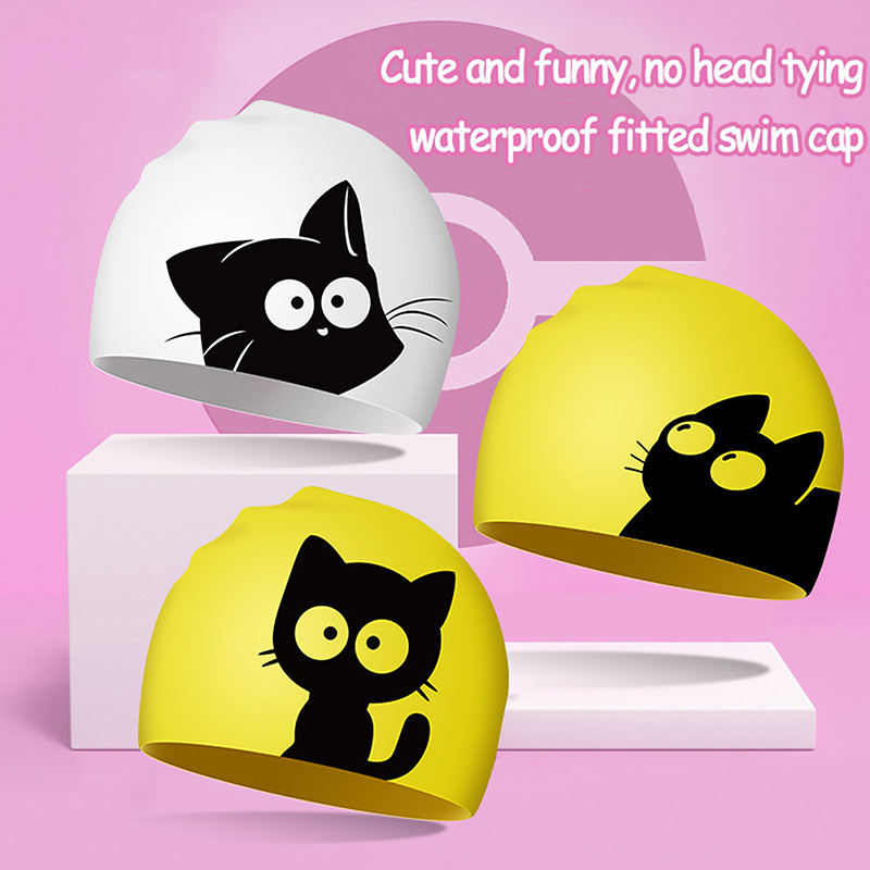 Aquatic Sports Cap - Bonnet de bain chat mignon pour