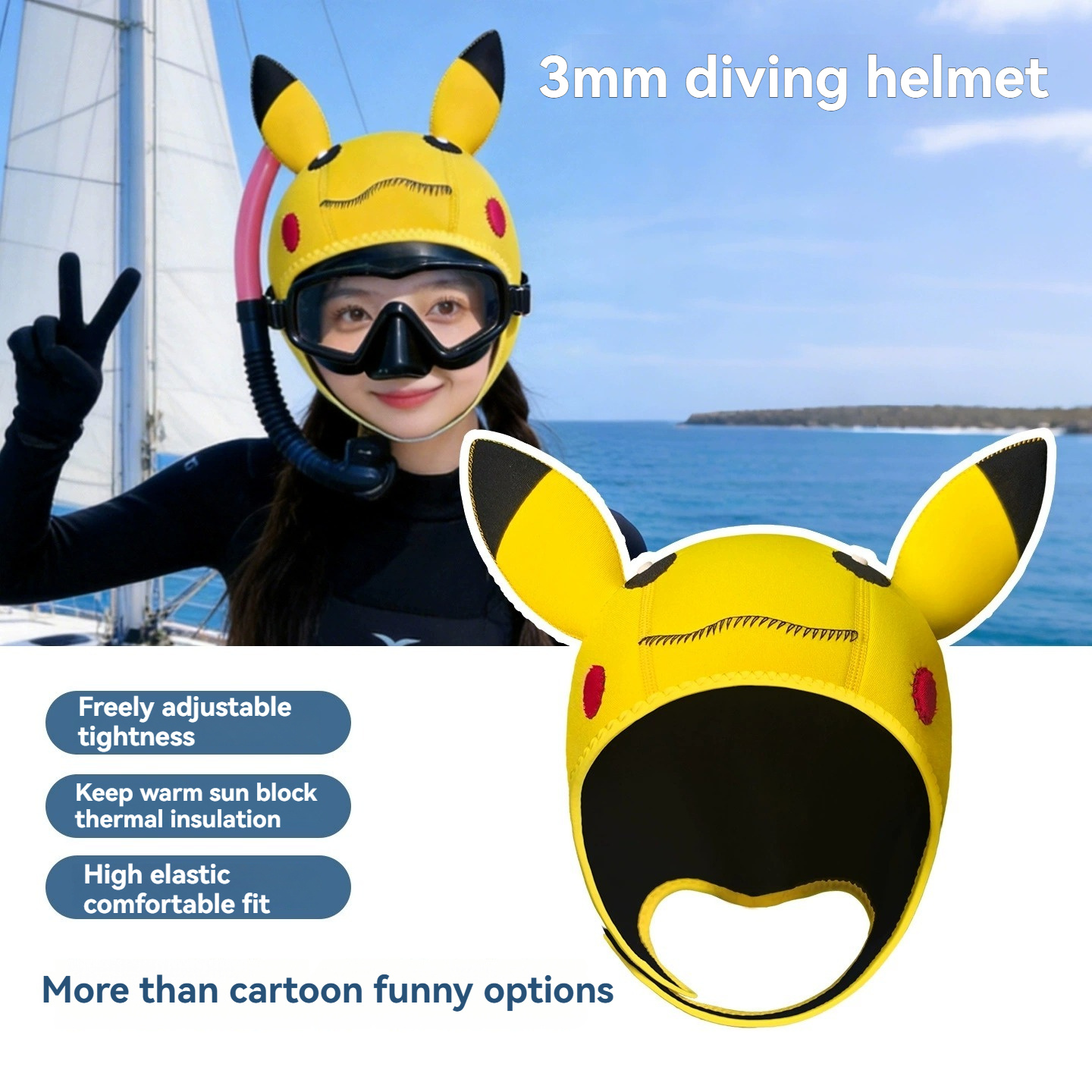 Bonnet de plongée thermique en - Aquatic Sports Cap avis et prix